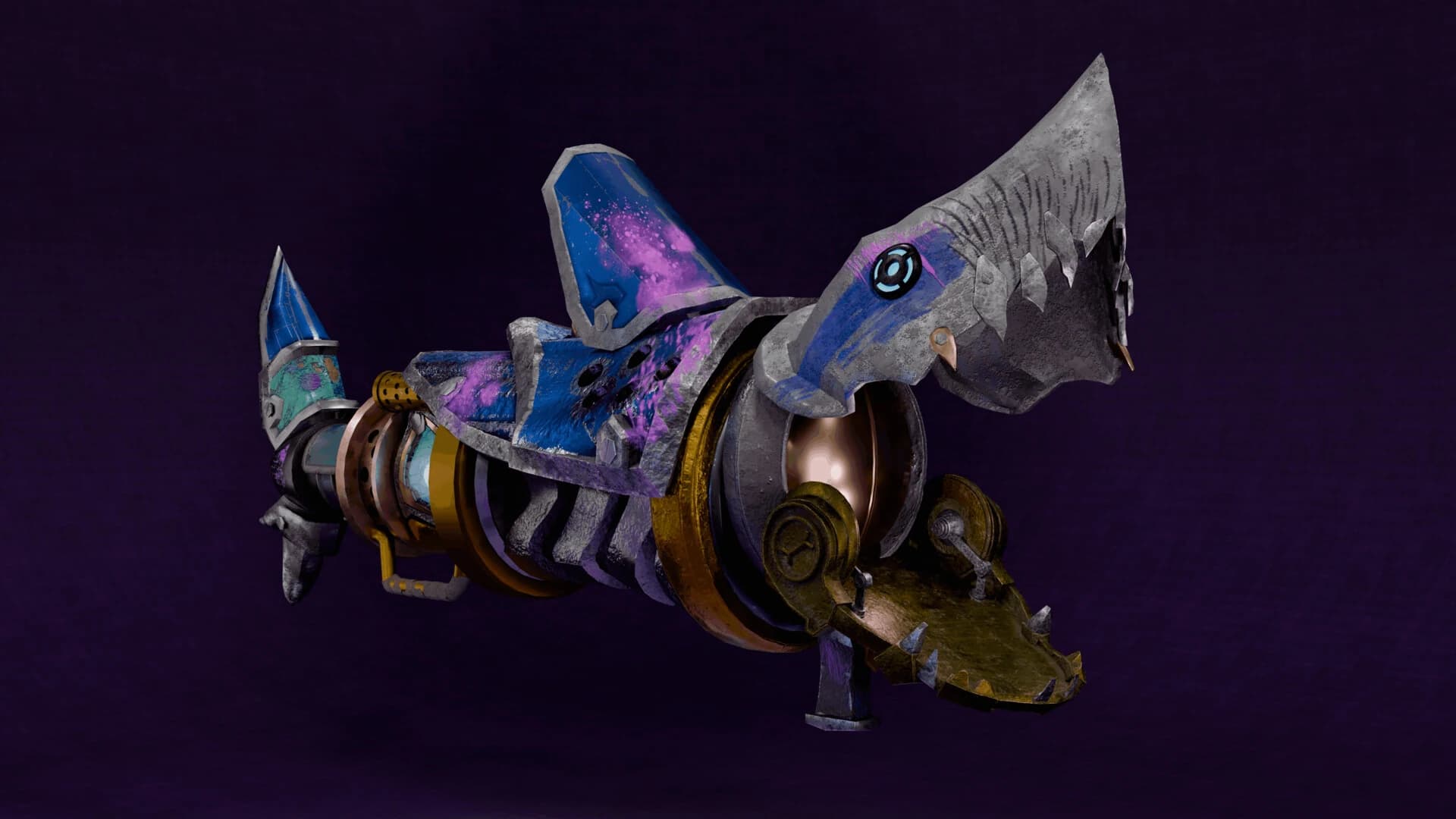 Launcher with the jaw open