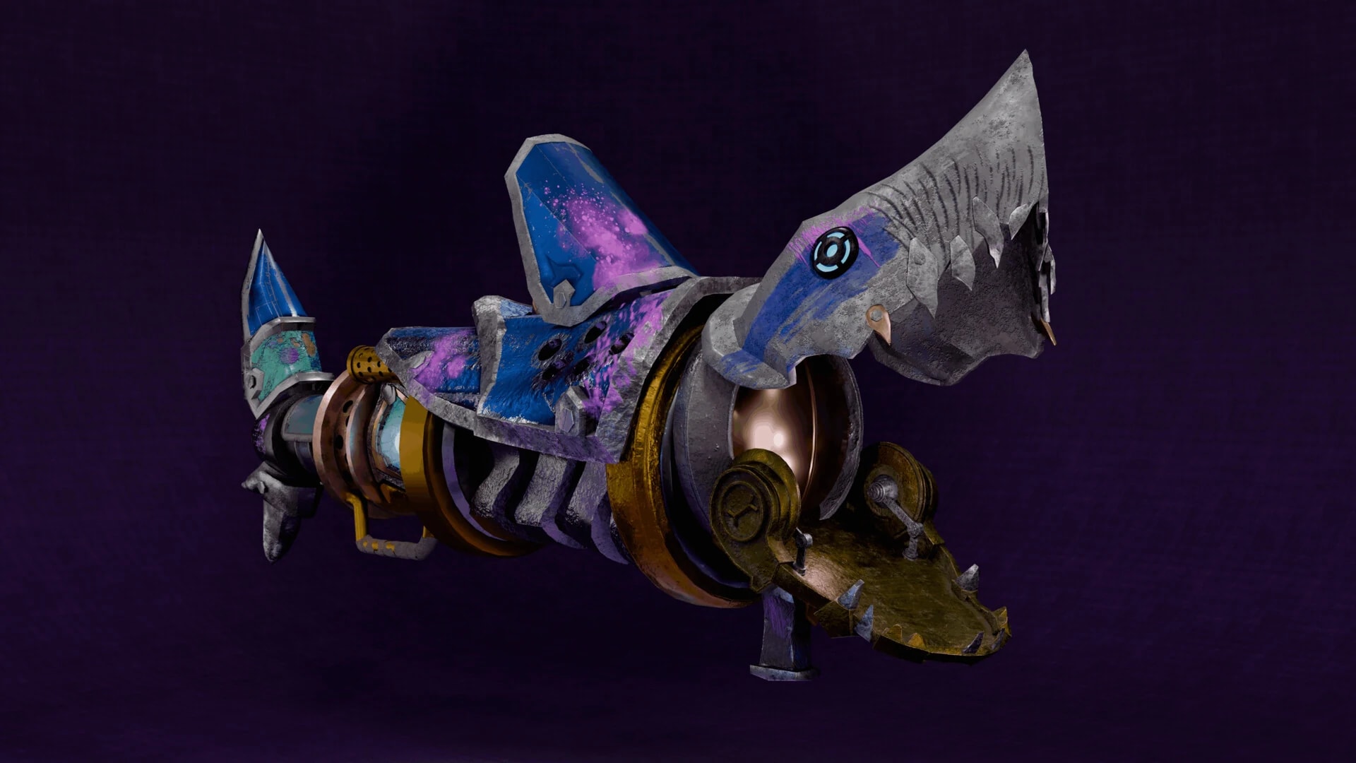 Launcher with the jaw open